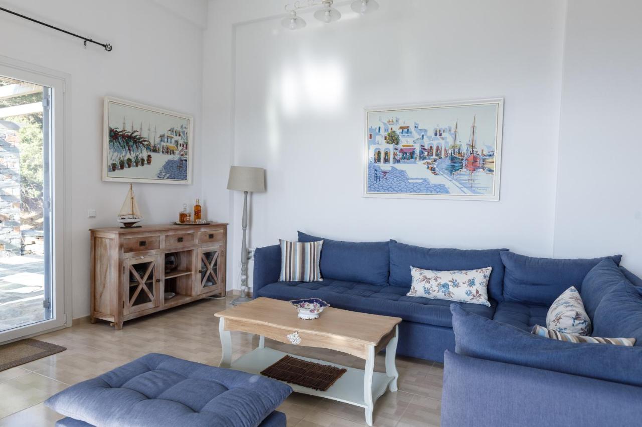 Cycladic Villa With Sea View! Ioulis Экстерьер фото
