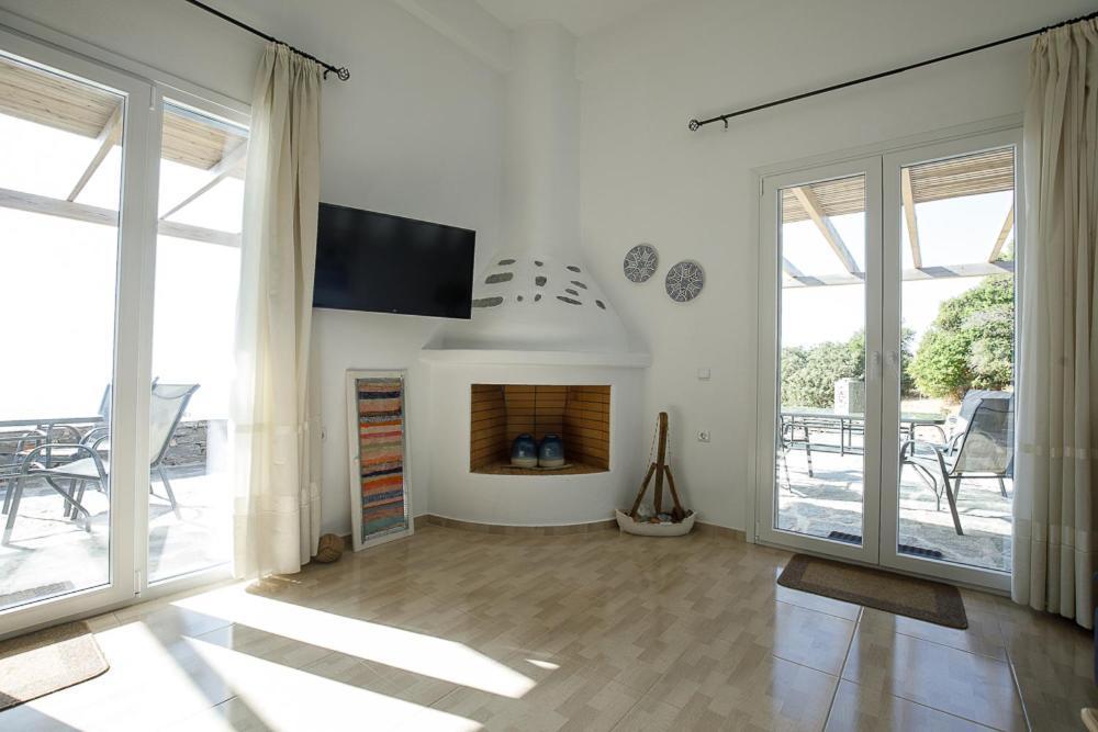 Cycladic Villa With Sea View! Ioulis Экстерьер фото